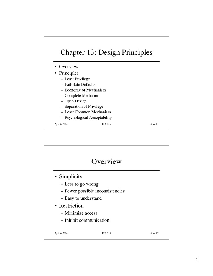chapter 13 design principles