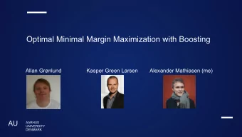 Optimal Minimal Margin Maximization with Boosting  ndr 2. linje i overskriften  til AU Passata