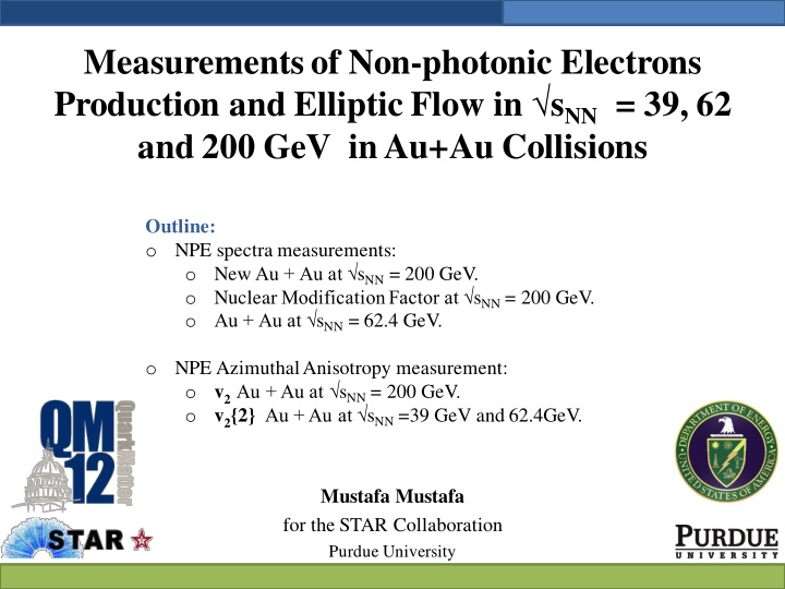measurements of non photonic electrons production and