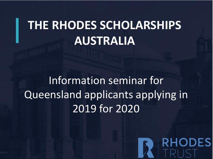 the rhodes scholarships