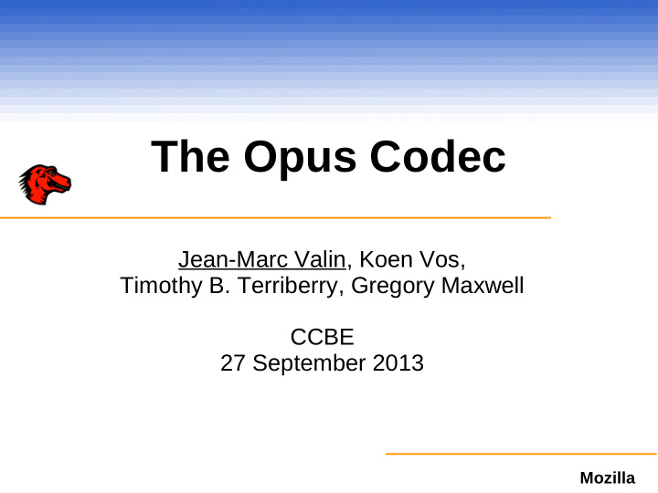 the opus codec