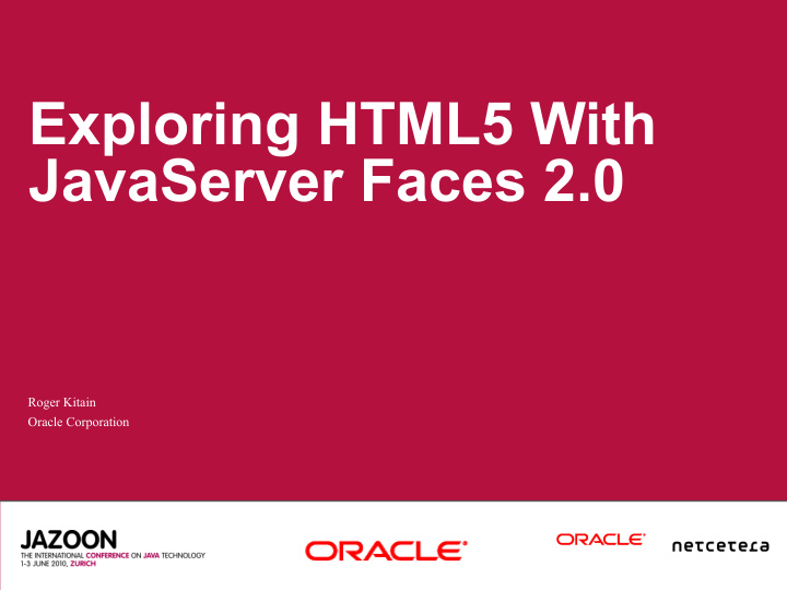 exploring html5 with javaserver faces 2 0