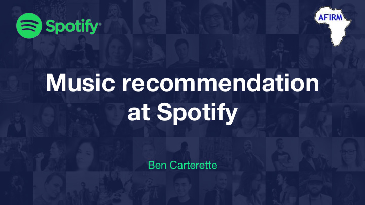 music recommendation at spotify