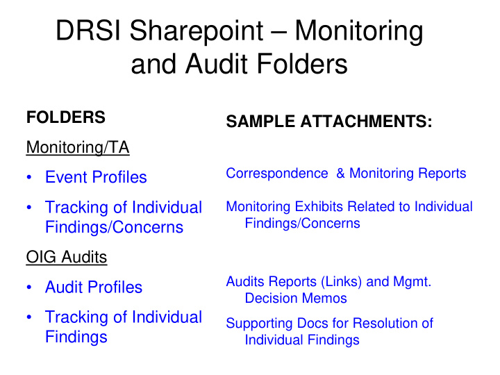 drsi sharepoint monitoring and audit folders