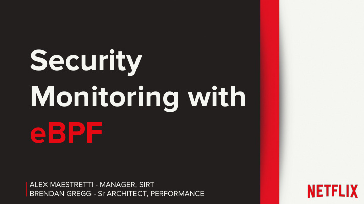 security monitoring with ebpf