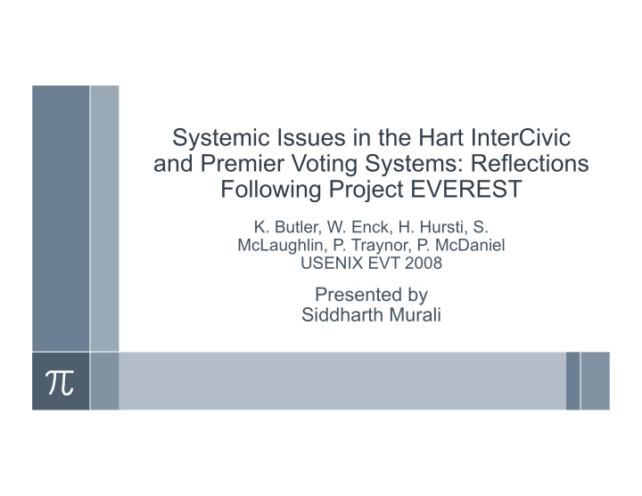 systemic issues in the hart intercivic and premier voting