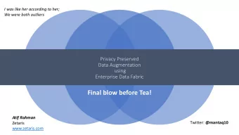 Final blow before Tea!  Atif Rahman Twitter: @mantaq10  Zetaris  www.zetaris.com  Data Exchanged