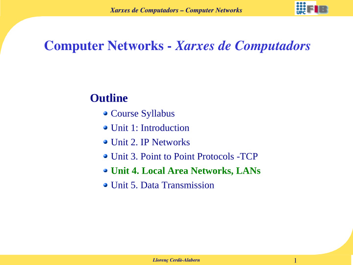 computer networks xarxes de computadors