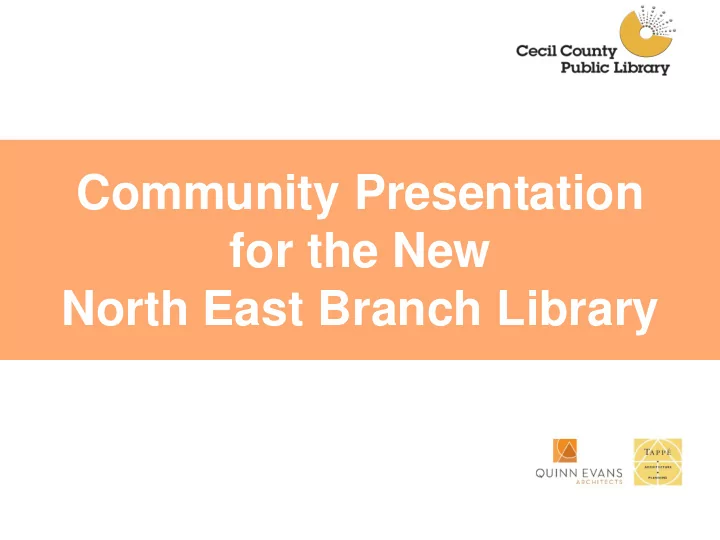 community presentation
