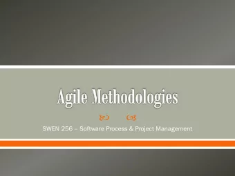 SWEN 256  Software Process &amp; Project Management  In the late 1990's several