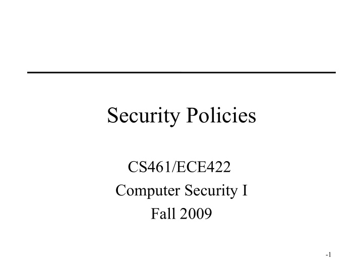 security policies