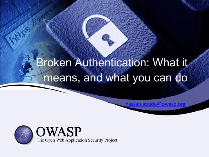 broken authentication what it means and what you can do