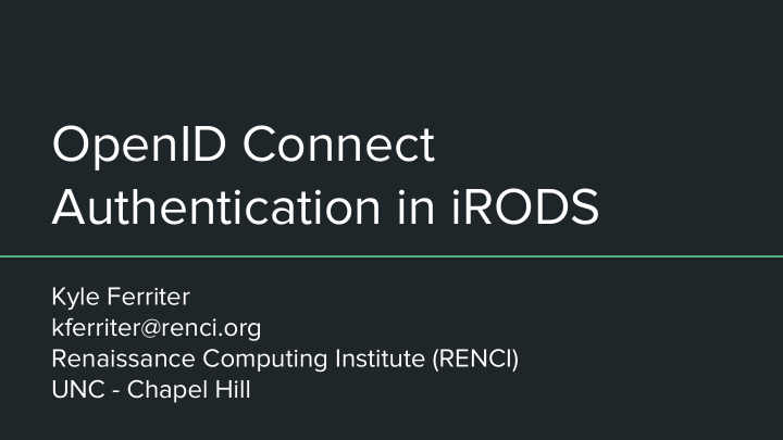openid connect authentication in irods