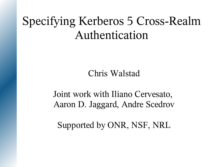 specifying kerberos 5 cross realm authentication