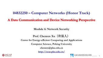 04832250  Computer Networks (Honor Track)  A Data Communication and Device Networking