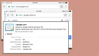 How does TLS know this is  really the Google web site? Google   Authenticating the Server  web