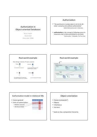 Authorization  the permission or power given to sb to do sth:  enter a security area without