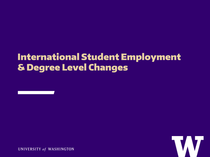 international student employment degree level changes
