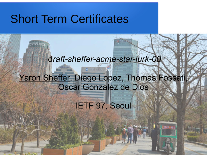 short term certificates