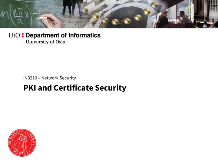 pki and certificate security outline
