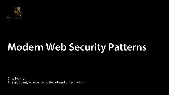 modern web security patterns