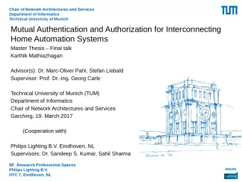 Mutual Authentication and Authorization for Interconnecting  Home Automation Systems  Master Thesis