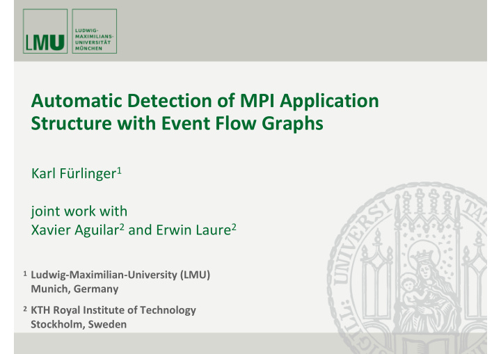 automatic detection of mpi application structure with