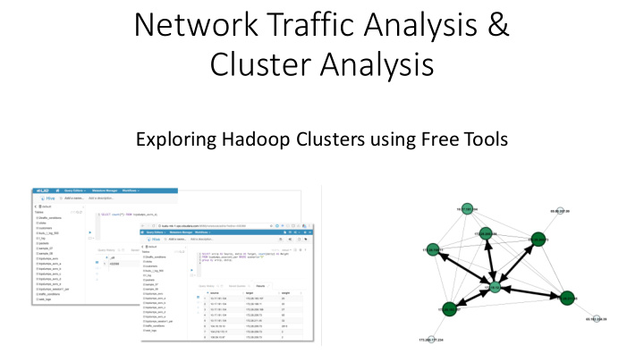 network traffic analysis cluster analysis