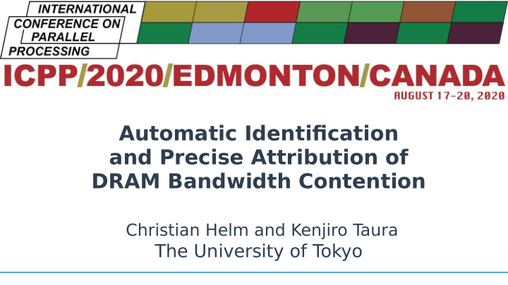 automatic identifjcation and precise attribution of dram