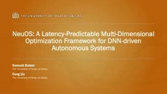 Op  Opti  timi  mizat  atio  ion  n Fram  amewor  ork  k for  or DN  DNN-dr  driv  iven  en  Aut