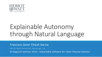 through Natural Language  Francisco Javier Chiyah Garcia  Heriot-Watt University, Edinburgh, UK  GI
