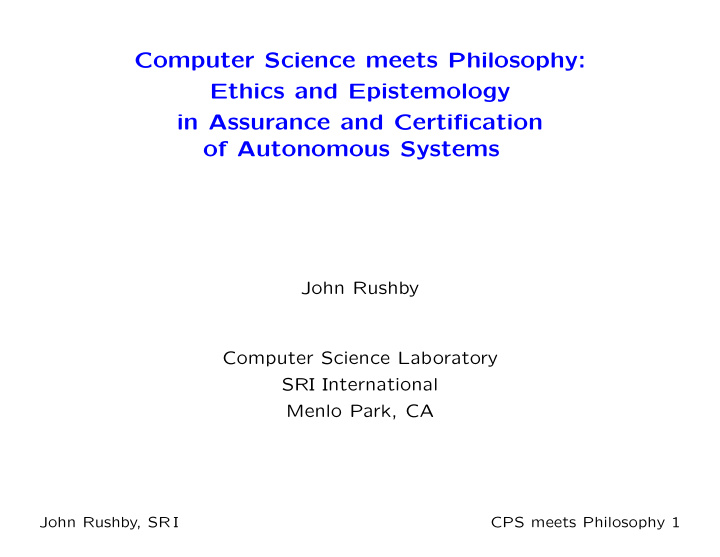 computer science meets philosophy ethics and epistemology