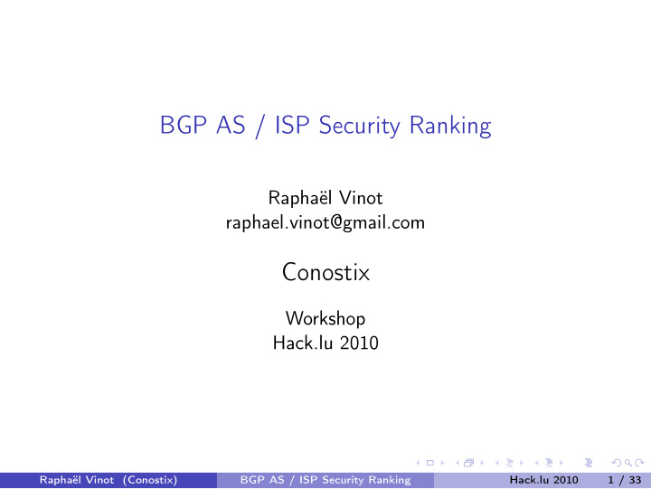 bgp as isp security ranking
