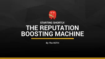 THE REPUTATION  BOOSTING MACHINE  By The HOTH  This Is For YOU   Local Business, Online