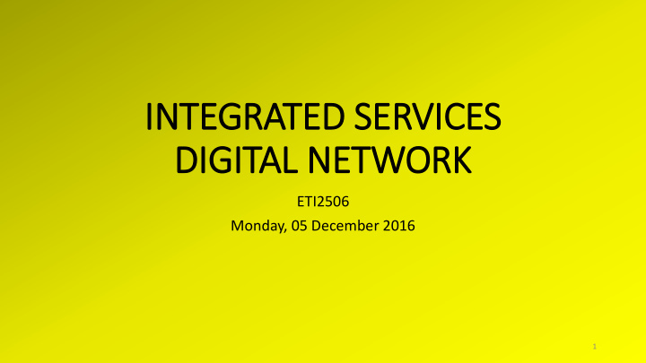 dig igital network