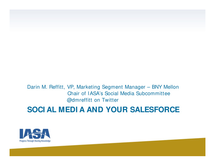 soci al medi a and your salesforce background