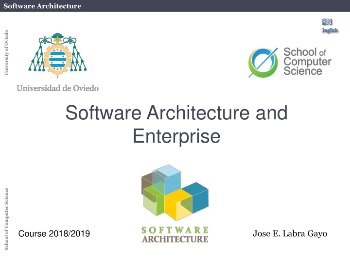 software architecture and enterprise