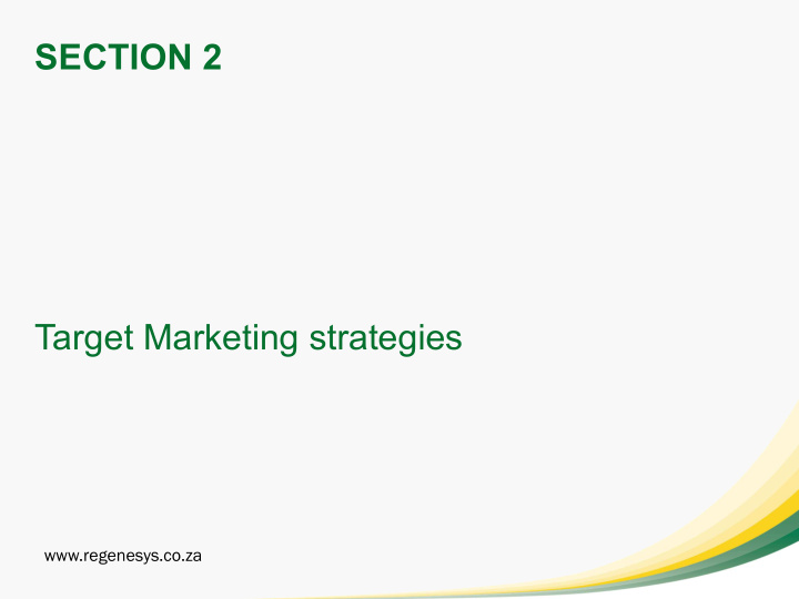 section 2 target marketing strategies