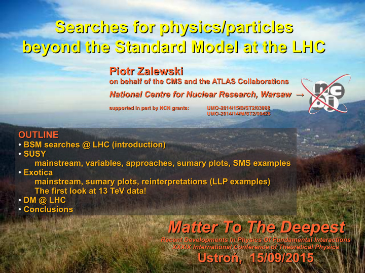 beyond the standard model at the lhc