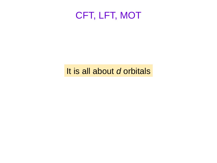 cft lft mot