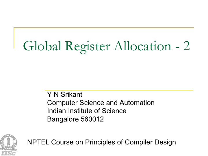 global register allocation 2