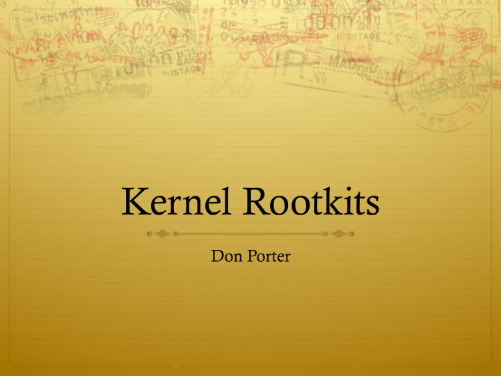 kernel rootkits