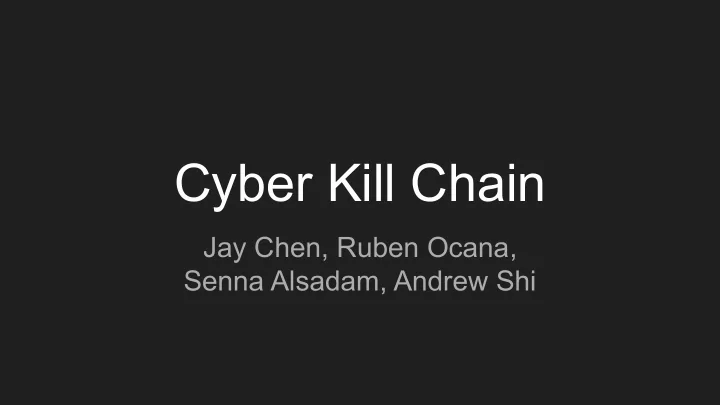 cyber kill chain