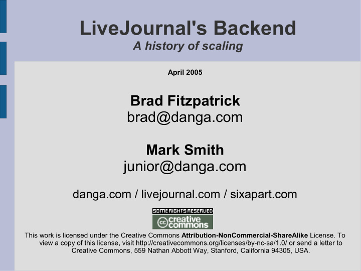 livejournal s backend