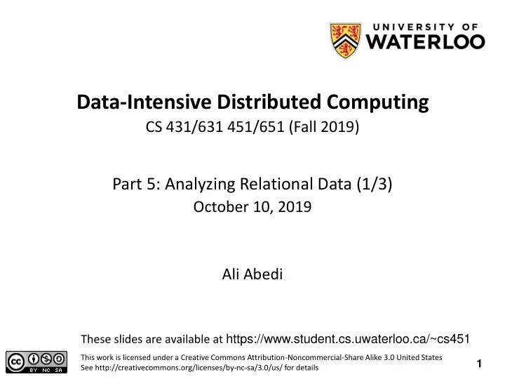 data intensive distributed computing