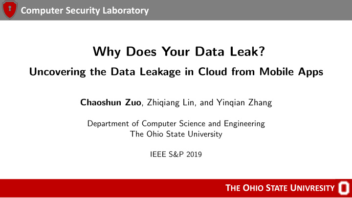 why does your data leak