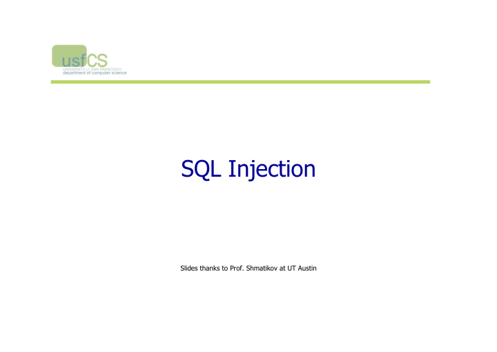 sql injection