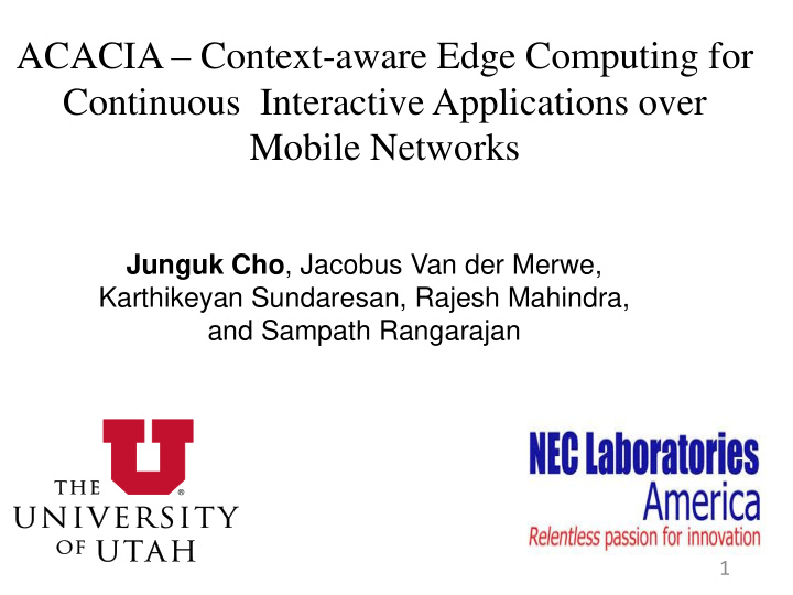 acacia context aware edge computing for