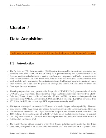 Chapter 7  1  Data Acquisition  2  Fix SI units throughout, and remove a lot of the dword