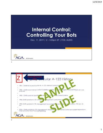 Z  Sample CPE Tracking  OMB Circular A-123 History  Letter  1981  OMB First Issued Circular No.